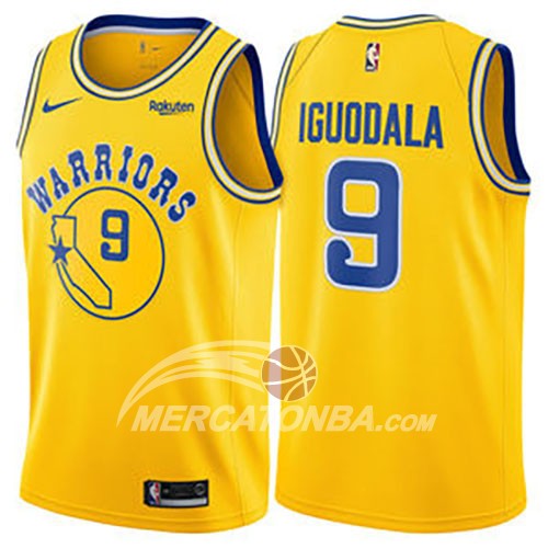 Maglia NBA Golden State Warriors Andre Iguodala Hardwood Classic 2018 Giallo